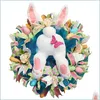 Party Decoration Easter Colorf s Door Ornaments Wall Decorations Eggs Happy Decor for Home 2022 Drop Delivery 2021 Garden Festive Par Dhov6