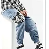 Jeans masculinos 2022 Modas Men camuflando calças de carga de bolso Hip Hop Harem Troushers Baggy Cotton Denim Joggers Roupas masculinas