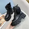 여성 디자이너 Rois Boots Ankle Martin Boots 및 Nylon Boot Military Inspired Combat Boots Nylon Bouch 가방 No43에 부착 된 Nylon Bouch