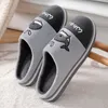 2022 Mode Slippers Winter Katoen Catroon Dolfijn Thuis Indoor Pluche Feleece Antislip Warme Comfy Schoenen Vrouwen Grijs 220921