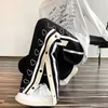 Jeans masculinos harajuku perna larga cal￧as de tamanho grande homem roupas de streetwear roupas laterais skateboard solto cal￧as casuais 220920