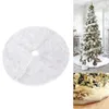 Décorations de noël 90/120 cm neige peluche arbre jupe Base tapis de sol couverture joyeux ornement année noël maison déco ronde fourrure