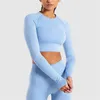 Active Sets Fanceey Thumb Hole Long Seamless Yoga Set Women Gym Fitness Workout Clothes For Sexy Sport Clothing Tracksuit