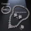 Other Jewelry Sets Emmaya Luxury Style Flower Shape Fascinating Design Fourpiece Set Fashion Necklace For Female Brilliant Jewelry Party Dressup 220921