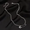 Creatieve veiligheidspen Chokers ketting voor vrouwen eenvoudige paperclip sleutelbeen ketting kettingen sieradencadeau