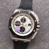 ساعة فاخرة للرجال الساعات الميكانيكية 26400 Panda Dial Rubber Strap Swiss Swiss Sport Wristatches