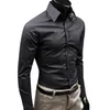 Men's Dress Shirts Men's Shirt LMens Long Sleeve Button-down Men Casual Autumn Male Blouse Slim Fit For