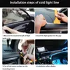 Car Interior Decorative Lamps Strips Atmosphere Lamp Cold Light Decorative Dashboard Console Auto DIY LED Ambient Lights 1/2/3/4/5M