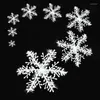 Decorações de Natal 12pcs Artificial White Snowflake Tree pendurado pingentes em casa Noel Navidad Party Year Decoração