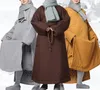 Ethnic Clothing Unisex Winter Warm Cotton Coffee/gray Buddhist Zen Meditation Lay Shaolin Monk Suits Buddha Robe Gown