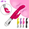 Articoli di bellezza G Spot Vibratore del coniglio per le donne Doppio vibratore Dildo Impermeabile femminile Vagina Clitoride Massaggiatore Giocattoli sexy per adulti Prodotti erotici