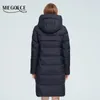 Femmes Down Parkas MIEGOFCE hiver femmes longue veste en coton col montant à capuche chaud coupe-vent femme manteau avec poches fermeture éclair latérale D22619 220921