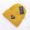 Knitted Hat Fashion Triangle P Letter Printing Cap Popular Warm Windproof Stretch Multicolor Highquality Beanie Hats Persona5020930