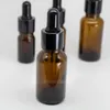 5-100ml Empty Essential Oil Dropper Bottles Amber Perfume Containers Refillable Cosmetic Packaging