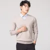 Maglioni da uomo Pullover da uomo Moda invernale Maglione con scollo a V Maglioni lavorati a maglia di lana Abiti di lana maschili Top standard 220921