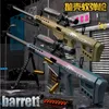 Chameleon Barrett Soft Bullet Shell Manual de ejeção de brinquedo Sniper Blaster para adultos meninos filhos CS brigando