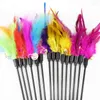 Cat Toys 1PCS Funny Stick Colorful Feathers Tease Interactive Pet For Playing Toy Supplies Accessories