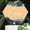 Festliga leveranser 20st DIY Hexagon AcrylicCake Topper Happy Birthday No Texts Blank Acrylic Board For Wedding Cake Decorations Tool