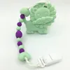 Pendant Necklaces BPA Free Food Grade Silicone Baby Teether Toy Loose Beads With Large Lion Necklace Wholesale