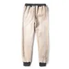 Men's Pants Winter Fur Lined Joggers Thick Sweatpants Drawstring Trousers Fleece Running Warm Plus Size 8XL 220920