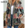 Womens Jackets Y2K Spring Autumn Vintage Ethnic Style Cardigan Long Sleeve Printed Jackets Loose Outerwear Ladies Coat Harajuku Tops Women 220921