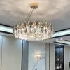 Lampy wiszące nowoczesne luksusowe kryształowe oświetlenie żyrandol Lampa LED El Lobby Dekoracja salonu sypialnia