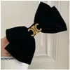 Designer di barre di lusso Designer Womens Girls Hairpin Brand Classic Hair Clips Hairclips Highquality Fashion Bow Hairpin6001839