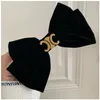 Designer di barre di lusso Designer Womens Girls Hairpin Brand Classic Hair Clips Hairclips Highquality Fashion Bow Hairpin2820663