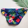 Herrbadkläder heta män simning trosor sexiga bikini badkläder män badkläder surf baddräkt gay shorts menssexi blommor leopard baddräkt 2020 j220913