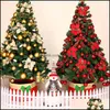 Party Decoration 50Pcs Christmas Tree Fence White Plastic Garden Home Guardrail Surround Xmas Decorative Drop Delivery 2021 Festive P Dhxbg