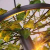 Lampade a sospensione Teste multiple Simulazione Lampadario a ruota con fiori di ciliegio verde per bar ristorante Lampada per apparecchi di illuminazione