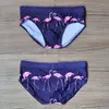 Erkek Mayo Erkekler Yeni Mayo Flamingo Baskı Kılavuzu Avrupa ve Amerikan Modaya Düzenli Sıcak Stil Mayo Bikini Yüzme Şortu Push Pad J220913