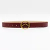 Cinture Black Letter Buckle Spring Ladies Fashion Belt Single Loop Leather Female