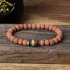 Nouveau Nature Tiger Eye Rudraksha Bracelets Perlés Original Vajra Bodhi Mala Femmes Méditation Prière Bouddhisme Tibétain Bijoux