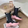 Triple S Women Men Designers Buty Opona skóra kostka chaelsea but fashion fala kolorowa gumowa gumowa podeszwa elastyczna taśma komfort bottega bottegas