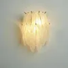 Lampada a sospensione moderna in cristallo di lusso per soggiorno, camera da letto, sala da pranzo, lampadario in piuma stile francese, apparecchio di illuminazione per interni