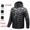 Men's Jackets Men Waterproof Heated Jacket USB Winter Outdoor Electric Heating Jacket Warm Sprot Thermal Coat Clothing Heatable Cotton Jackets 220921