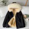 Men's Down Men's & Parkas 2022Winter Style Overcome Fashion Fur Coat Hooded Short One-piece Inner Liner DetachableMen's