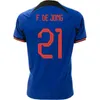 2022 Niederlande Memphis Fu￟balltrikot 22/23 Holland de Jong Virgil Dumfries Bergvijn Shirt Klaassen Blind de Ligt M￤nner Kinder Kit Fu￟balluniform