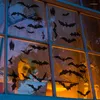 Party Decoration 24PCS/48PCS Halloween Prop 3D Horror Wall Sticker Black Bat PVC Background Arrangement