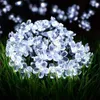 Solar Garden Lights 5m 7m 12m Peach Flower Lamp Power LED String Fairy Light Gardens Wedding Decor for Outdoor