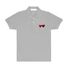 Speel designer heren t -shirt dames shirts rode hart casual t -shirt katoenen borduurwerk korte mouw zomer t -shirt paar losse polo met mouwen