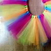 Rec￩m -nascidos Baby Photography Props Salia com banda de cabelo Multicolor Infant Saias de Tutu Rainbow Fotografia Photo Props Roupas 20220921 E3