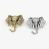 Brooches Elephant Shaped Brooch Gold Acrylic Resin Crystal Pins For Women Kids Scarf Clothes Hat Accessories Jewelry