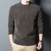 Men's Sweaters Autumn Winter Boutique Pullover Men Loose Bottoming Round neck Plus Velvet Thick Chenille Warm Large 220920