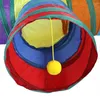 Cat Toys Indoor 2/3/4 Way Tunnel Capible Funny Tube Puzzle Interactive Kitten Puppy HIND