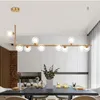Hanglampen Meerdere hoofden bal in plafond kroonluchter eettafel keuken woonkamer dubbele glazen lampenkap led suspensie luminaire