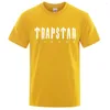 Mäns T-skjortor Trapstar London undervattensblå tryckt t-shirt män somrmanare andas Casual Short Sleeve Street överdimensionerade bomullsmärke