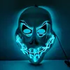 Party Masks Halloween LED Purge Glow Up Zabawne wybory Mascara Costume Festival Cosplay DJ 220920