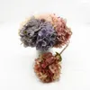 Decorative Flowers 1 Pieces Wedding Christmas Decorations For Home Artificial Hydrangea Bouquet With Leaves Holding Interior Beautification